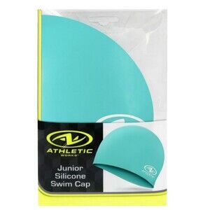 Athletic Works Junior Size Teal Silicone Swim Cap